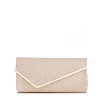 Gold Glitter Diagonal Envelope Bag